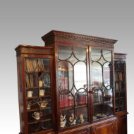 George III mahogany breakfront bookcase top
