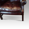 Leather wing chair front seat