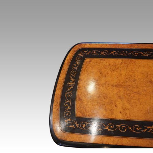 Victorian ebonised card table end top
