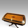 Victorian ebonised card table top angle
