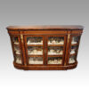 Victorian walnut display cabinet