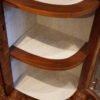 Victorian walnut display cabinet end interior