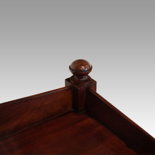 William IV mahogany dumb waiter finial