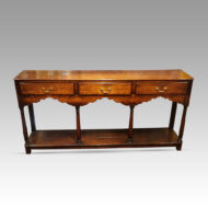 Antique oak turned leg dresser base