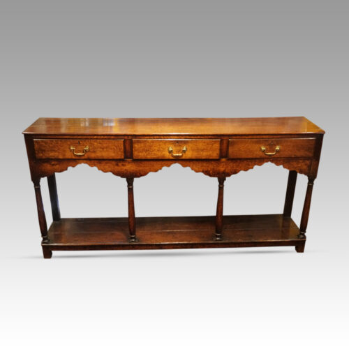 Antique oak turned leg dresser base