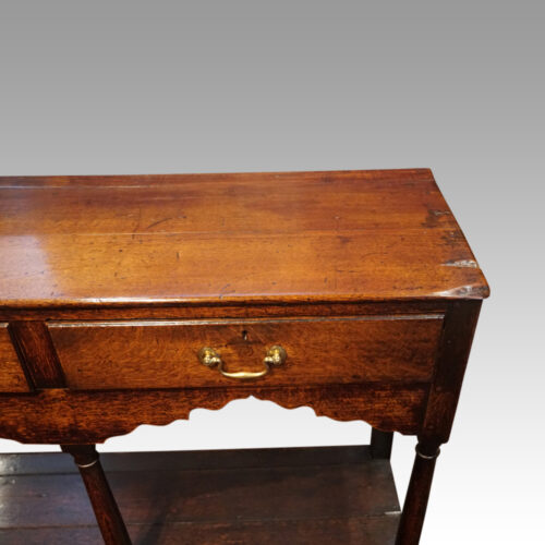 Antique oak turned leg dresser base old scars