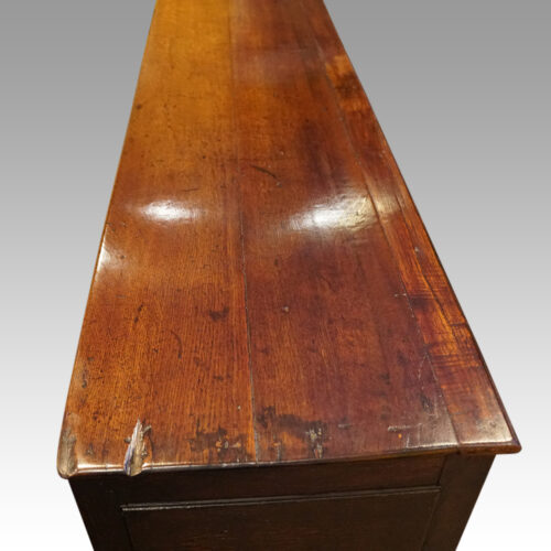 Antique oak turned leg dresser base top end