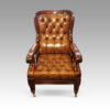 Antique reclining library chair front