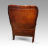 Antique reclining library chair rear