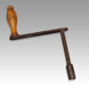 Edwardian mahogany extending dining table winding handle