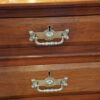 Edwardian walnut Maple & co pedestal desk handles