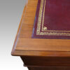 Edwardian walnut Maple & co pedestal desk tooling