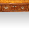 George V burr walnut sofa table central drawer