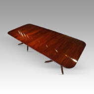George V mahogany twin pillar dining table top