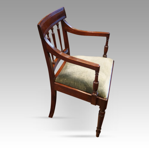 Set of 10 Regency dining chairs armchair side