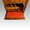 Victorian burr walnut Wellington chest secretaire detail