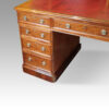 Victorian mahogany pedestal desk angle
