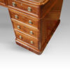 Victorian mahogany pedestal desk detail