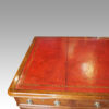 Victorian mahogany pedestal desk red leather