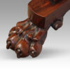 William IV mahogany end support table claw foot detail