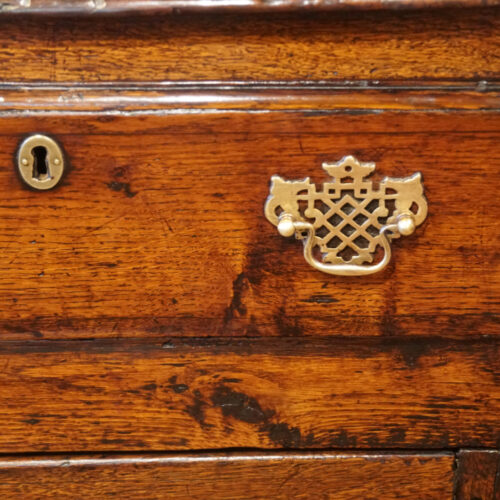 Antique oak cupboard dresser base handle