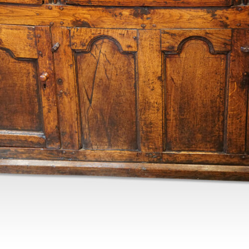 Antique oak cupboard dresser base middle panels