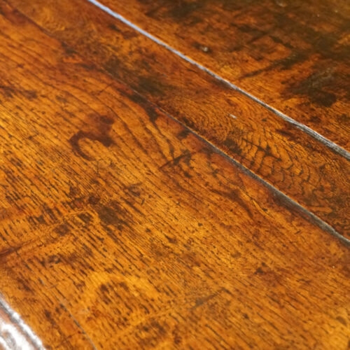 Antique oak cupboard dresser base top detail