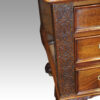 Edwardian Chippendale mahogany desk blind fret side