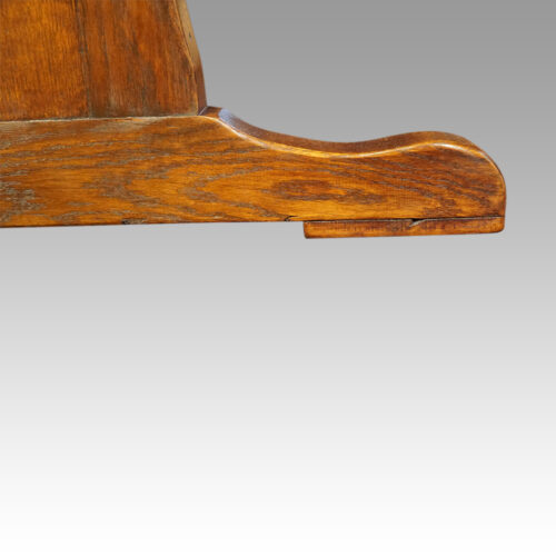 Large oak refectory table foot