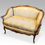 Pair of Edwardian walnut small sofas 2