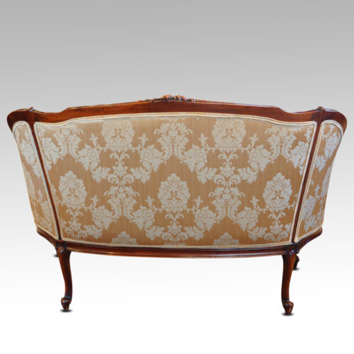 Pair of Edwardian walnut small sofas,10