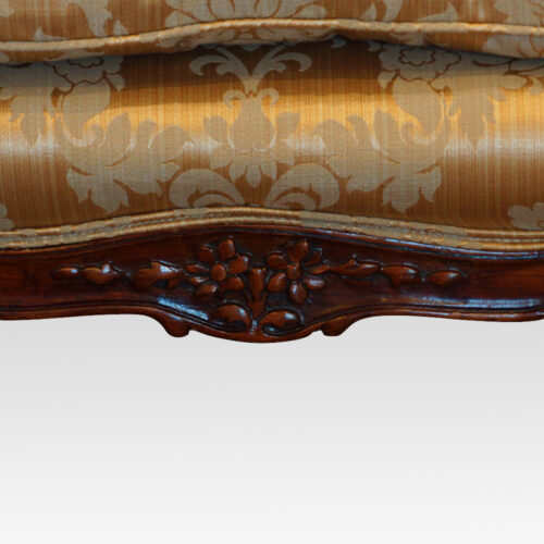 Pair of Edwardian walnut small sofas,5