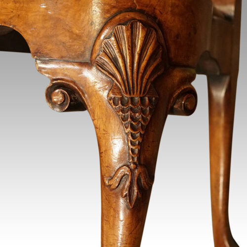 Pair of George I walnut side chairs carved knee