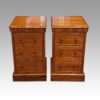 Pair of Victorian walnut bedside chests