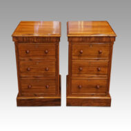 Pair of Victorian walnut bedside chests