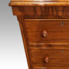 Pair of Victorian walnut bedside chests drawer detail