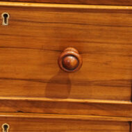 Pair of Victorian walnut bedside chests turned knob