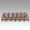 Set of 12 Georgian mahogany dining chairs