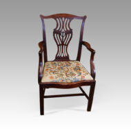 Set of 12 Georgian mahogany dining chairs armchair