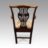 Set of 12 Georgian mahogany dining chairs armchair rear