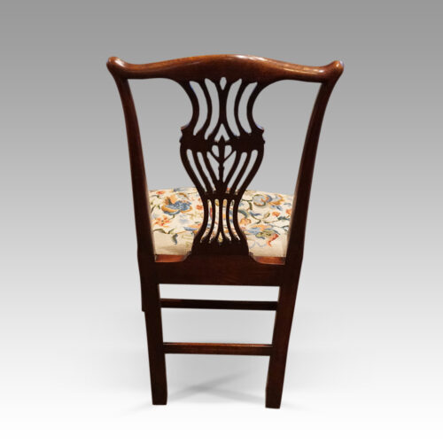 Set of 12 Georgian mahogany dining chairs rear