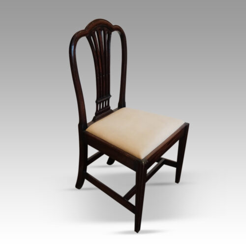 Set of 8 Georgian style dining chairs angle
