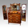 Art Nouveau 3 mirror walnut dressing table