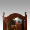 Art Nouveau 3 mirror walnut dressing table side mirror crest