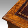 Victorian burr walnut pedestal desk corner top