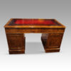 Victorian burr walnut pedestal desk rear