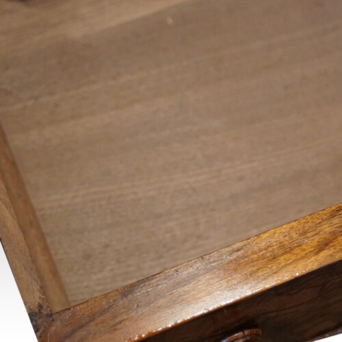 Victorian burr walnut pedestal desk walnut linings