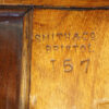 Victorian shaped walnut loo table makers stamp 1