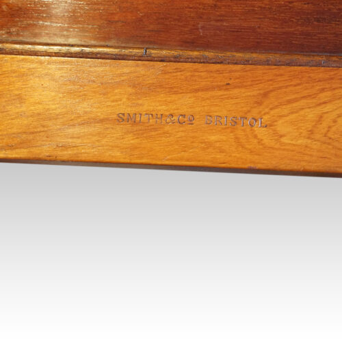 Victorian shaped walnut loo table makers stamp 2