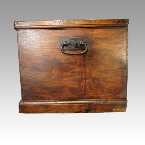 Antique Elm blanket box end handle